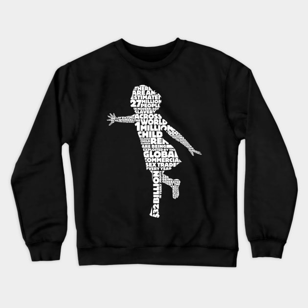 Human Trafficking Awareness Crewneck Sweatshirt by Carmenshutter